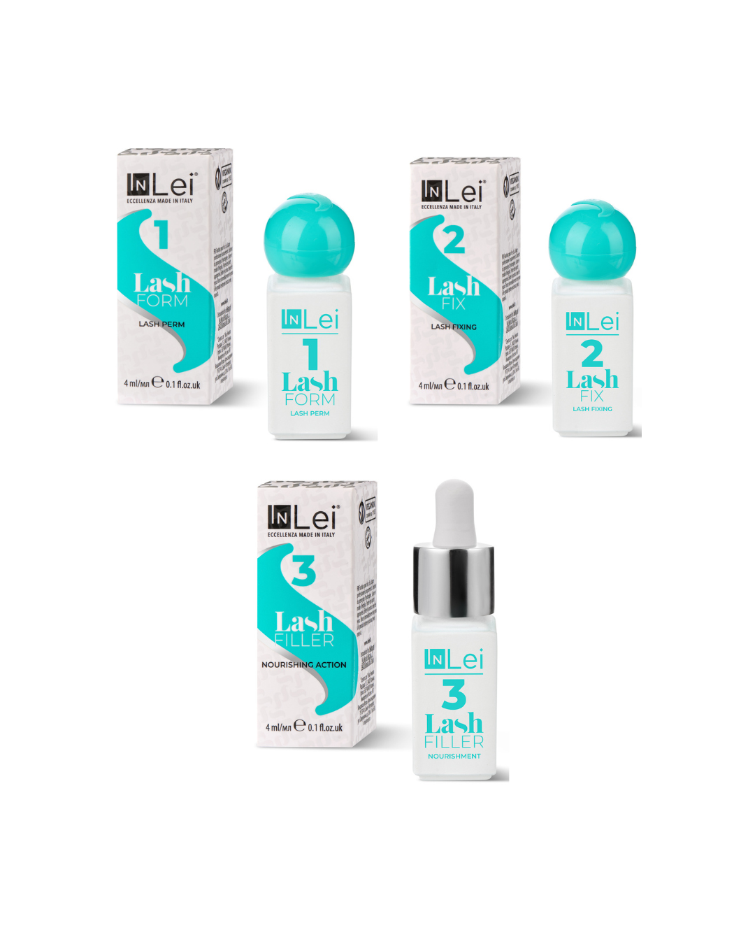 Комплект съставки за мигли 3x1 шише